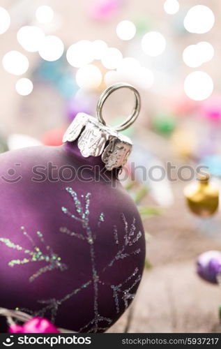 Christmas ball on abstract background