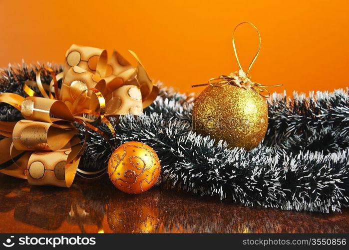 Christmas ball on Christmas background