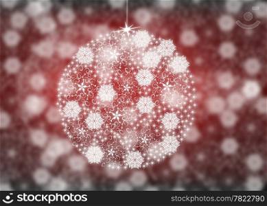 Christmas ball on christmas background