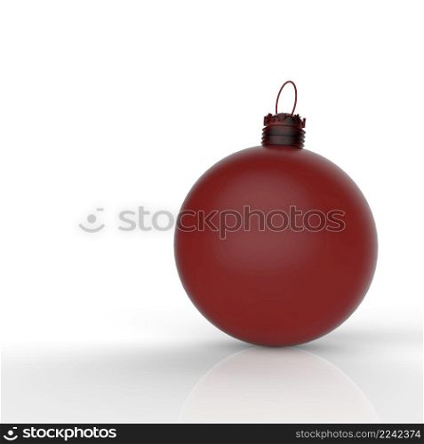 Christmas ball ornaments on white background