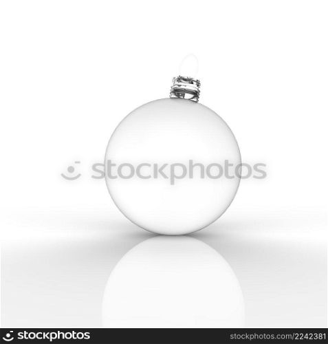Christmas ball ornaments on white background 