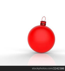 Christmas ball ornaments on white background