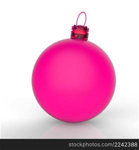 Christmas ball ornaments on white background
