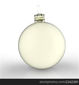 Christmas ball ornaments on white background 