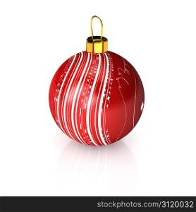 Christmas ball over white. 3d rendered image