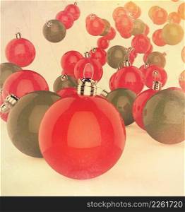 Christmas balls as vintage style concept