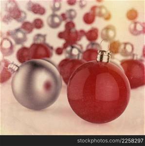 Christmas balls elements as vintage concept
