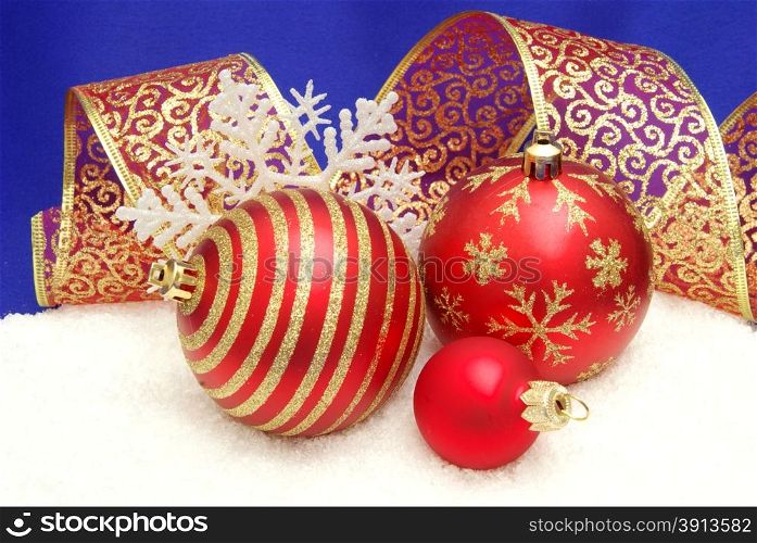 Christmas balls isolated on the white background