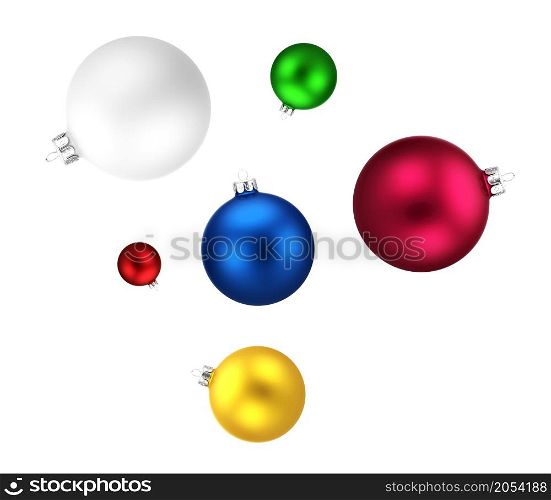 Christmas balls isolated on white backgroun. Christmas balls isolated on white