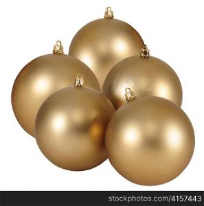 Christmas baubles isolated