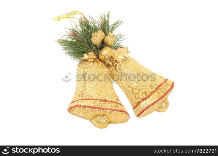 Christmas bell isolated on white