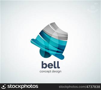 Christmas bell logo template, abstract business icon