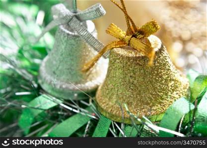 Christmas bell on Christmas background
