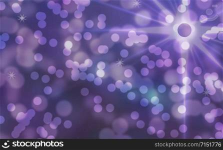 christmas bokeh background wallpaper with star in purple. christmas bokeh background with star