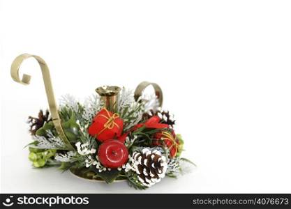 Christmas candle holder decoration