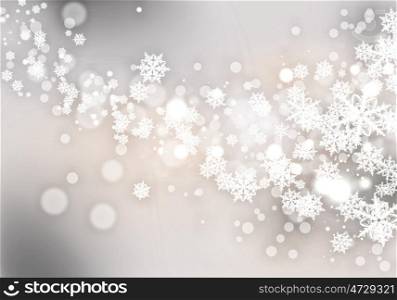 Christmas card. Conceptual image with snowflakes on golden background