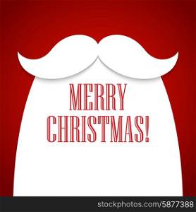 Christmas card with a beard and mustache Santa Claus. Vector illustration EPS 10. Christmas card with a beard and mustache Santa Claus. Vector illustration