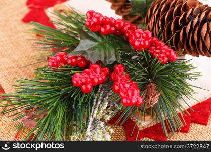 Christmas colorful decoration closeup image.