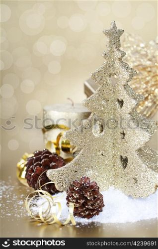 Christmas composition with Christmas decoration