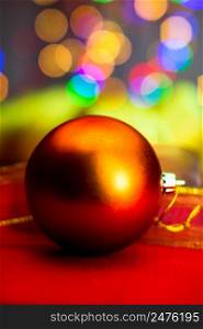 Christmas concept with decoration and bokeh ligths background