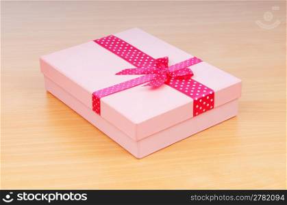 Christmas concept with giftbox on table