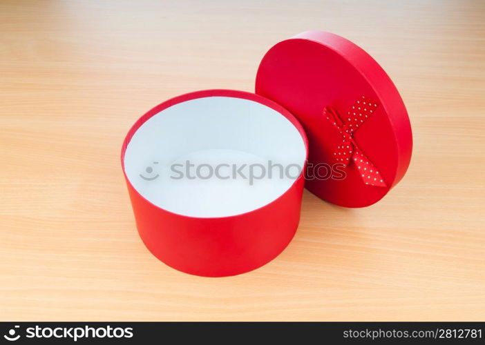 Christmas concept with giftbox on table