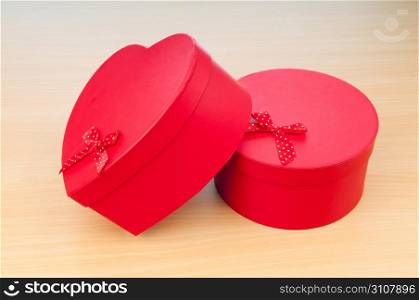 Christmas concept with giftbox on table