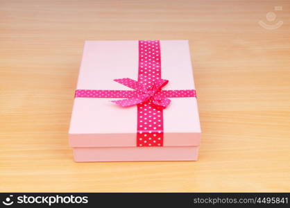 Christmas concept with giftbox on table