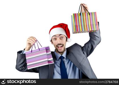 Christmas concept with shopping bag