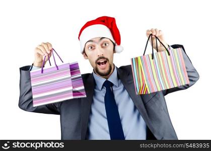 Christmas concept with shopping bag