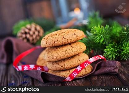 christmas cookies with spice on a table