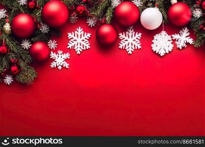 Christmas decor colorful design with empty space 3d illustrated