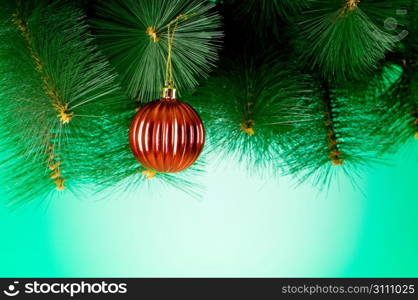 Christmas decoration against the colorful gradient background