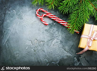 christmas decoration and gifts on a table