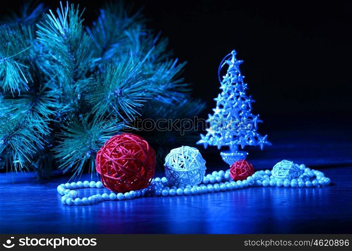 christmas decoration. Beautiful christmas decorations for a christmas tree