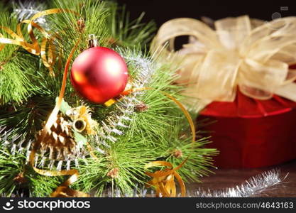 christmas decoration. Beautiful christmas decorations for a christmas tree