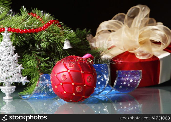 christmas decoration. Beautiful christmas decorations for a christmas tree