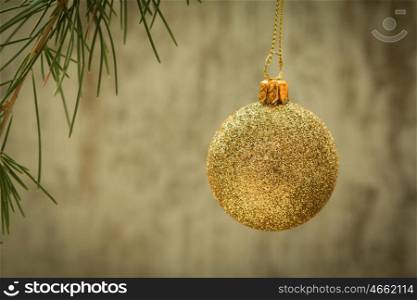 Christmas decoration. Christmas ball with ornaments