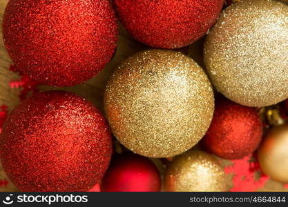 Christmas decoration. Christmas ball with ornaments