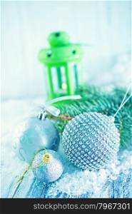 christmas decoration for tree, christmas background, christmas decoration on a table