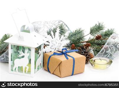 Christmas Decoration Holiday Decorations Isolated on White