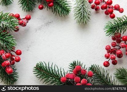 Christmas Decoration. Holiday Decorations on Old White Wooden Background. 