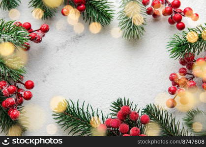 Christmas Decoration. Holiday Decorations on Old White Wooden Background. 