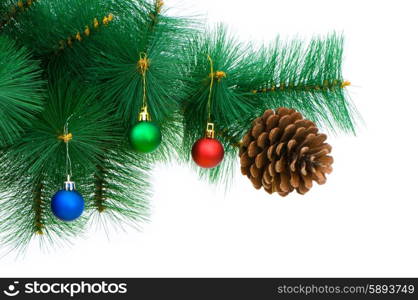 Christmas decoration isolated on the white