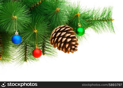 Christmas decoration isolated on the white