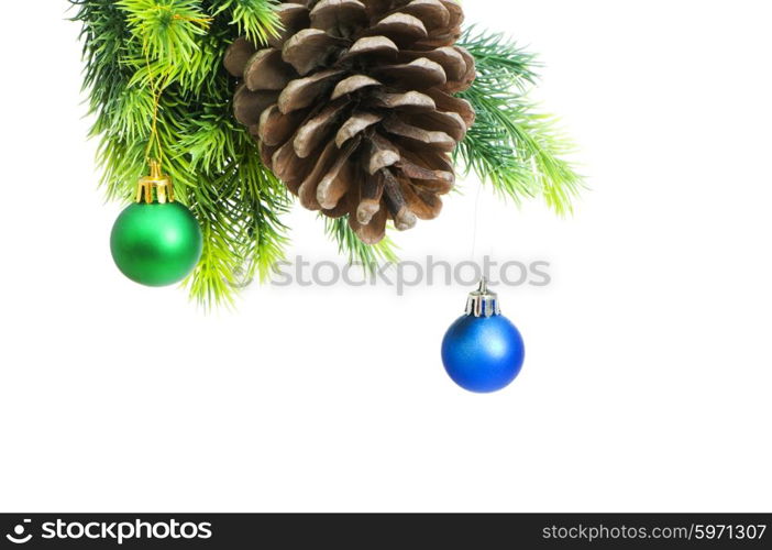 Christmas decoration isolated on the white