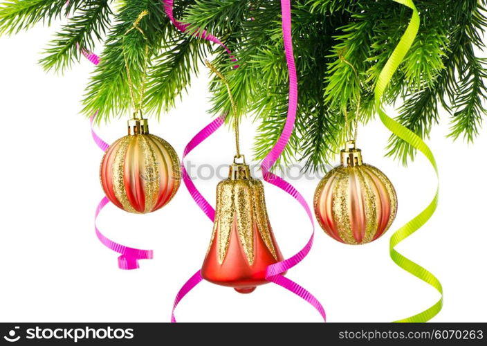 Christmas decoration isolated on the white