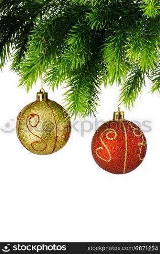 Christmas decoration isolated on the white
