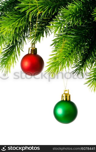 Christmas decoration isolated on the white