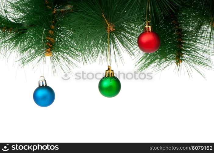 Christmas decoration isolated on the white